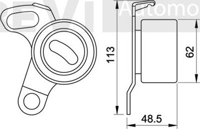 Trevi Automotive TD1261 - Spriegotājrullītis, Gāzu sadales mehānisma piedziņas siksna ps1.lv