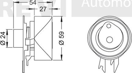 Trevi Automotive TD1268 - Spriegotājrullītis, Gāzu sadales mehānisma piedziņas siksna ps1.lv