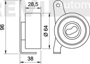 Trevi Automotive TD1202 - Spriegotājrullītis, Gāzu sadales mehānisma piedziņas siksna ps1.lv