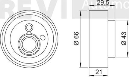 Trevi Automotive TD1235 - Spriegotājrullītis, Gāzu sadales mehānisma piedziņas siksna ps1.lv