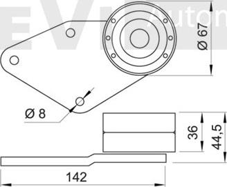 Trevi Automotive TD1222 - Parazīt / Vadrullītis, Zobsiksna ps1.lv