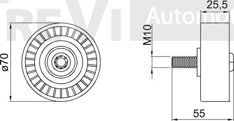 Trevi Automotive TD1755 - Parazīt / Vadrullītis, Zobsiksna ps1.lv