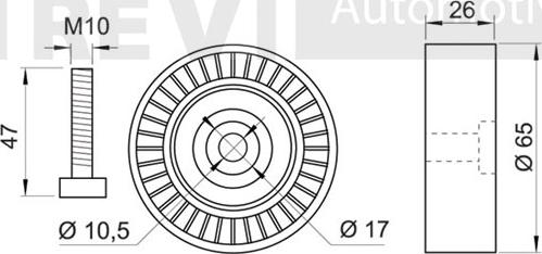 Trevi Automotive TD1711 - Parazīt / Vadrullītis, Zobsiksna ps1.lv