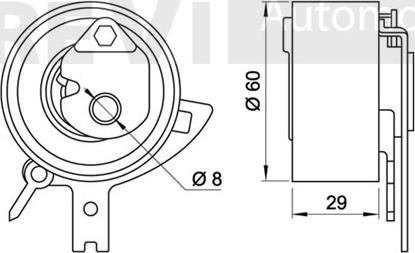 Trevi Automotive TD1713 - Spriegotājrullītis, Gāzu sadales mehānisma piedziņas siksna ps1.lv