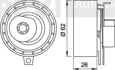 Trevi Automotive TD1717 - Spriegotājrullītis, Gāzu sadales mehānisma piedziņas siksna ps1.lv