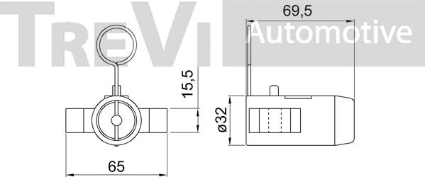 Trevi Automotive TD1725 - Mierinātājs, Zobsiksna ps1.lv