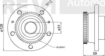 Trevi Automotive WB1558 - Riteņa rumbas gultņa komplekts ps1.lv