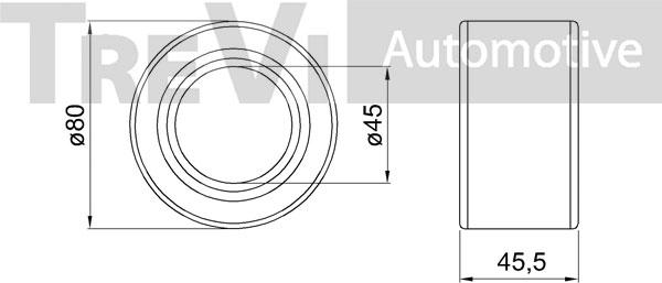 Trevi Automotive WB1517 - Riteņa rumbas gultņa komplekts ps1.lv