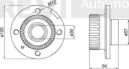 Trevi Automotive WB1662 - Riteņa rumbas gultņa komplekts ps1.lv