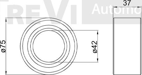 Trevi Automotive WB1149 - Riteņa rumbas gultņa komplekts ps1.lv