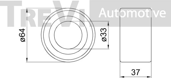 Trevi Automotive WB1846 - Riteņa rumbas gultņa komplekts ps1.lv