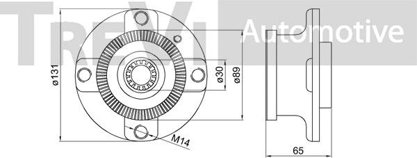 Trevi Automotive WB1209 - Riteņa rumbas gultņa komplekts ps1.lv