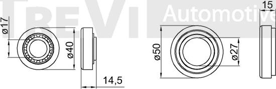 Trevi Automotive WB1219 - Riteņa rumbas gultņa komplekts ps1.lv