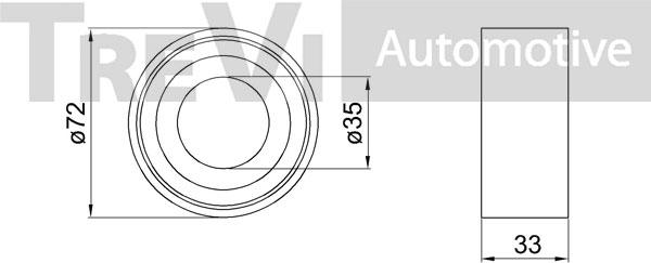 Trevi Automotive WB2087 - Riteņa rumbas gultņa komplekts ps1.lv