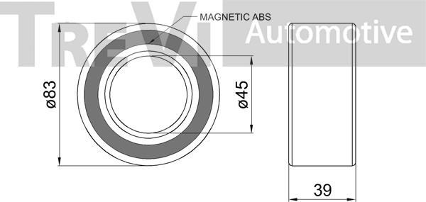 Trevi Automotive WB2199 - Riteņa rumbas gultņa komplekts ps1.lv