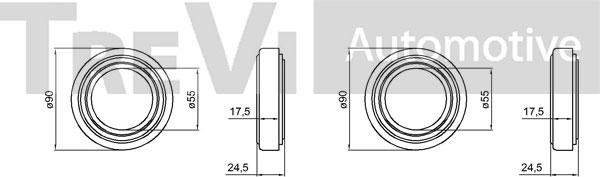 Trevi Automotive WB2156 - Riteņa rumbas gultņa komplekts ps1.lv