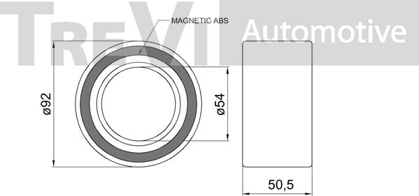 Trevi Automotive WB2359 - Riteņa rumbas gultņa komplekts ps1.lv