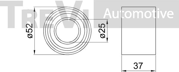 Trevi Automotive WB2363 - Riteņa rumbas gultņa komplekts ps1.lv