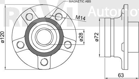 Trevi Automotive WB2331 - Riteņa rumbas gultņa komplekts ps1.lv