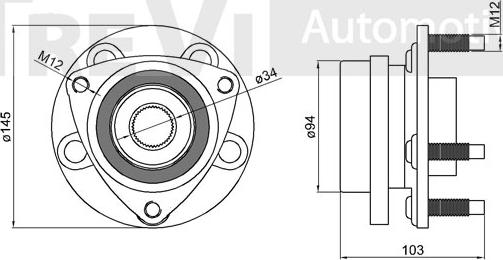 Trevi Automotive WB2258 - Riteņa rumbas gultņa komplekts ps1.lv