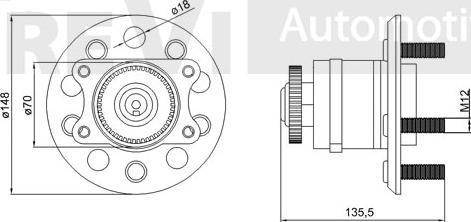 Trevi Automotive WB2204 - Riteņa rumbas gultņa komplekts ps1.lv