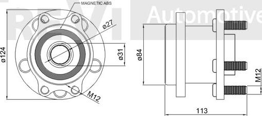 Trevi Automotive WB2218 - Riteņa rumbas gultņa komplekts ps1.lv