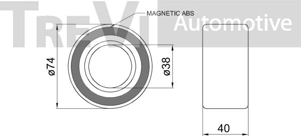 Trevi Automotive WB2234 - Riteņa rumbas gultņa komplekts ps1.lv