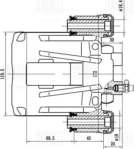 Trialli CF 162161 - Bremžu suports ps1.lv