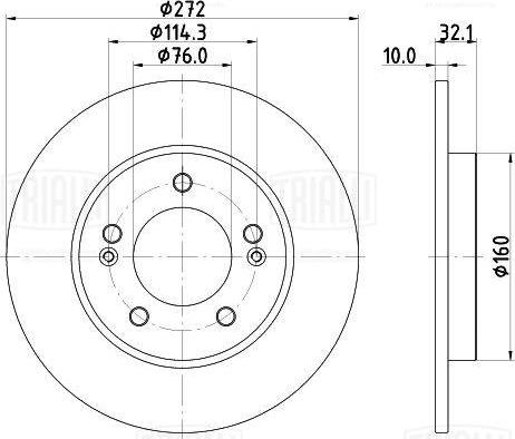 Trialli DF 084408 - Bremžu diski ps1.lv