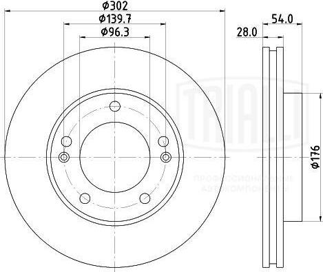 Trialli DF 073303 - Bremžu diski ps1.lv