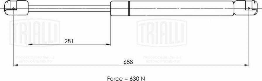 Trialli GS 0904 - Gāzes atspere, Bagāžas / Kravas nodalījuma vāks ps1.lv