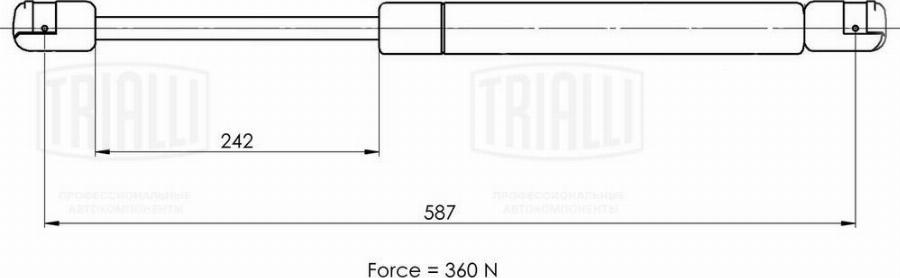 Trialli GS 0902 - Gāzes atspere, Motora pārsegs ps1.lv