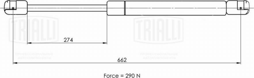 Trialli GS 0912 - Gāzes atspere, Bagāžas / Kravas nodalījuma vāks ps1.lv