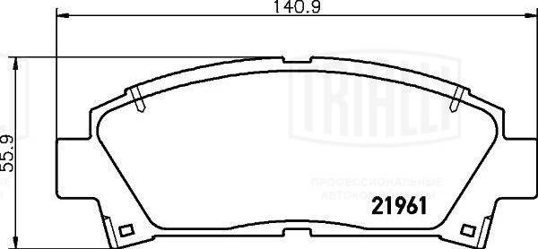 Trialli PF 4353 - Bremžu uzliku kompl., Disku bremzes ps1.lv