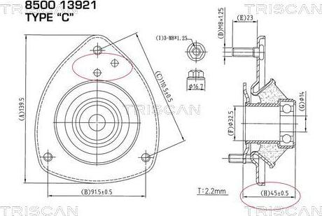 Triscan 8500 13921 - Amortizatora statnes balsts ps1.lv