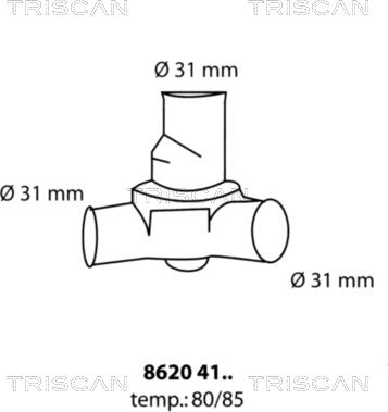 Triscan 8620 4185 - Termostats, Dzesēšanas šķidrums ps1.lv