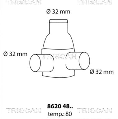 Triscan 8620 4880 - Termostats, Dzesēšanas šķidrums ps1.lv