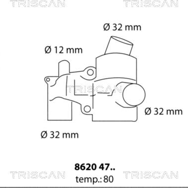 Triscan 8620 4780 - Termostats, Dzesēšanas šķidrums ps1.lv