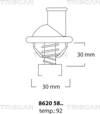 Triscan 8620 5892 - Termostats, Dzesēšanas šķidrums ps1.lv