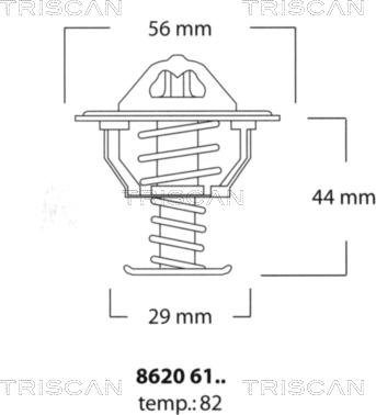 Triscan 8620 6182 - Termostats, Dzesēšanas šķidrums ps1.lv