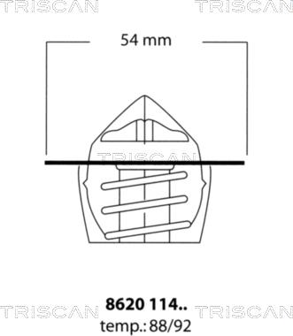 Triscan 8620 11492 - Termostats, Dzesēšanas šķidrums ps1.lv