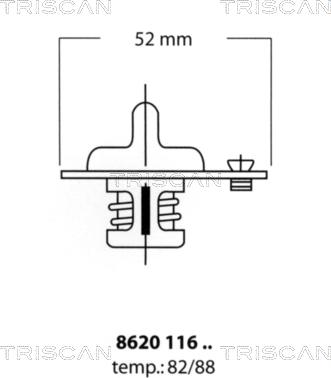 Triscan 8620 11688 - Termostats, Dzesēšanas šķidrums ps1.lv