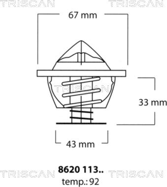 Triscan 8620 11392 - Termostats, Dzesēšanas šķidrums ps1.lv