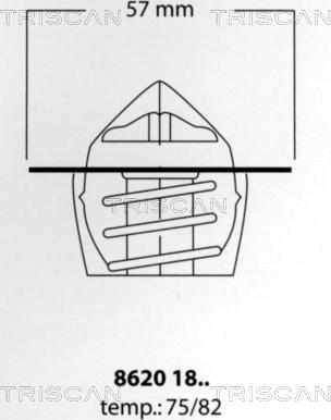 Triscan 8620 1882 - Termostats, Dzesēšanas šķidrums ps1.lv