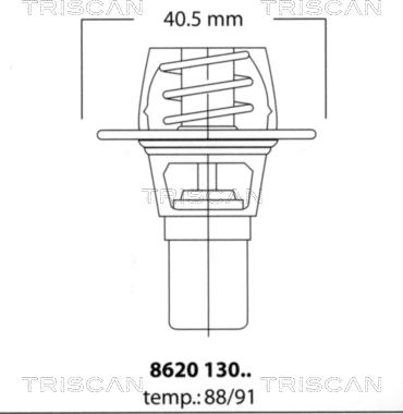 Triscan 8620 13091 - Termostats, Dzesēšanas šķidrums ps1.lv