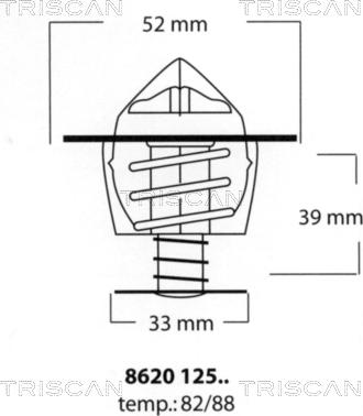 Triscan 8620 12588 - Termostats, Dzesēšanas šķidrums ps1.lv