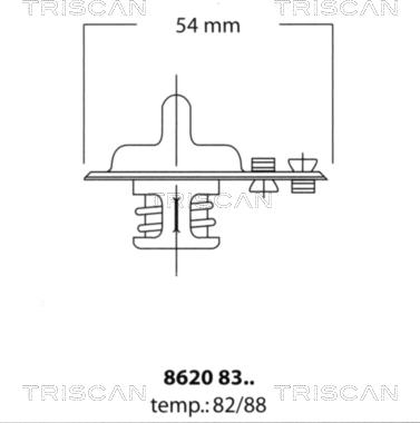 Triscan 8620 8388 - Termostats, Dzesēšanas šķidrums ps1.lv