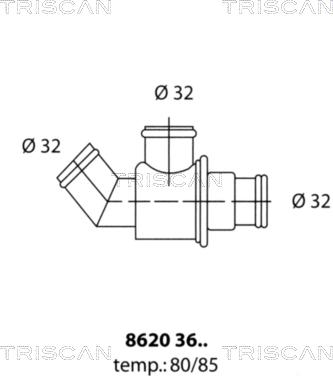 Triscan 8620 3685 - Termostats, Dzesēšanas šķidrums ps1.lv