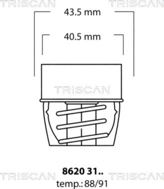 Triscan 8620 3191 - Termostats, Dzesēšanas šķidrums ps1.lv