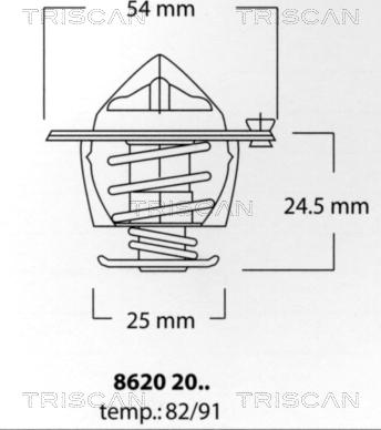 Triscan 8620 2091 - Termostats, Dzesēšanas šķidrums ps1.lv